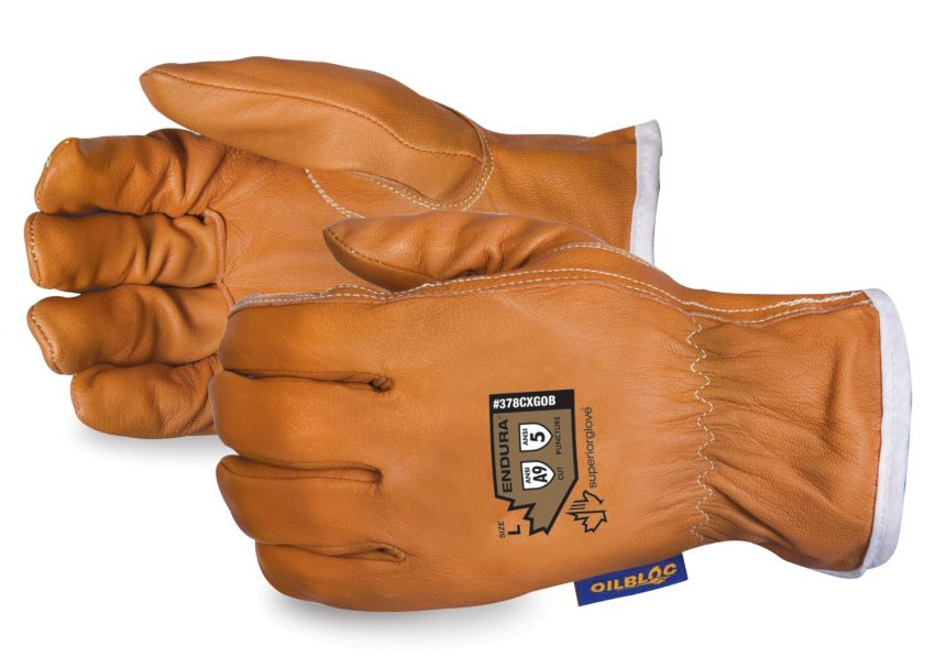 #378CXGOB Superior Glove® Endura® High Cut Goat-Grain Driver Gloves w/ Oilbloc® 